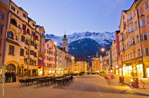 Evening scene in Innsbruck, Austria. © cescassawin