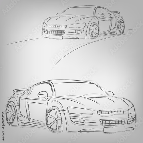 Vector car sketch