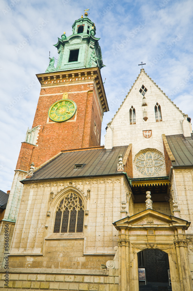 the Basilica of St Stanislaw and Vaclav or Wawel Cathedral on Wa