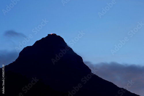 View of Adam's Peak (Sri Pada) at dusk