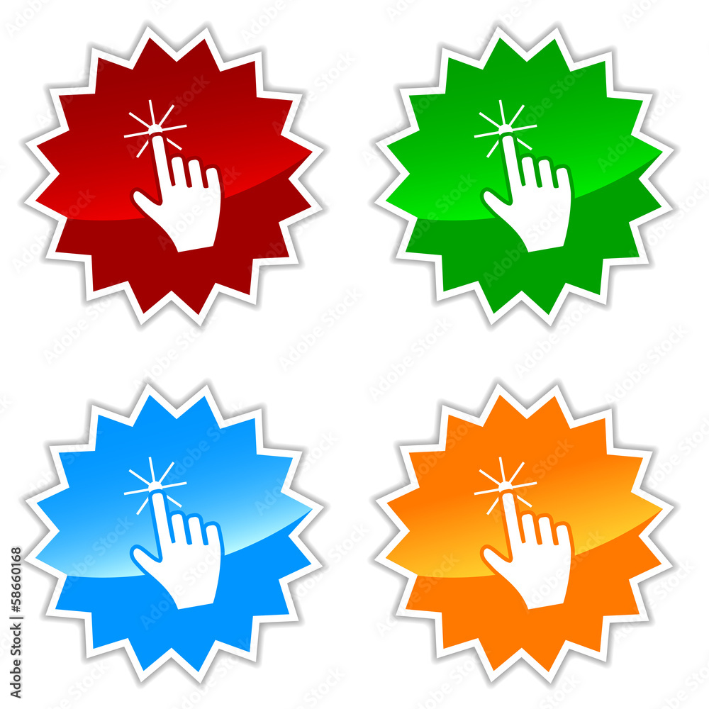 Hand cursor icons Hand cursor icons