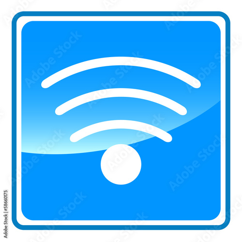 Blue wifi icon