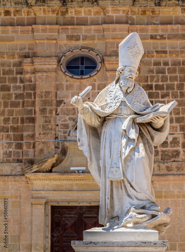 St Augustine statue at the St Augustine convent in Victoria