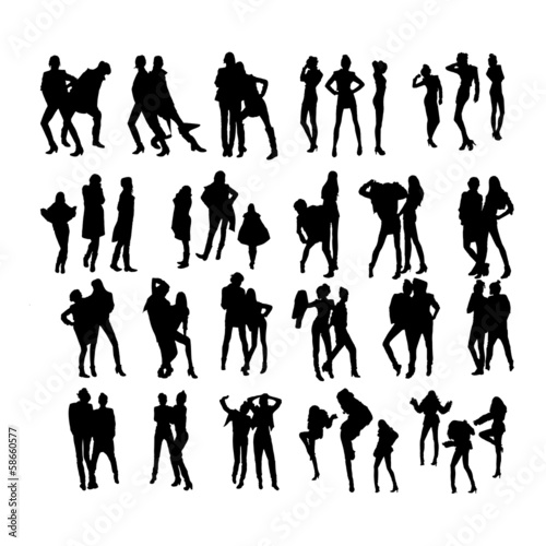 Vector Fashion Model Silhouettes. Part 9.