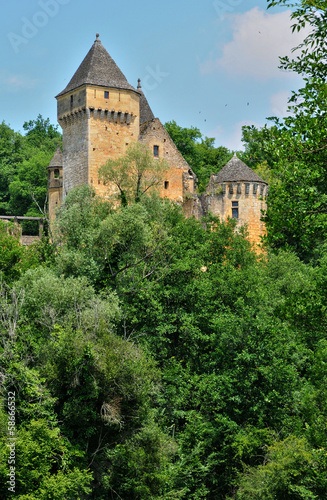 France, picturesque castle of Laussel in Dordogne photo