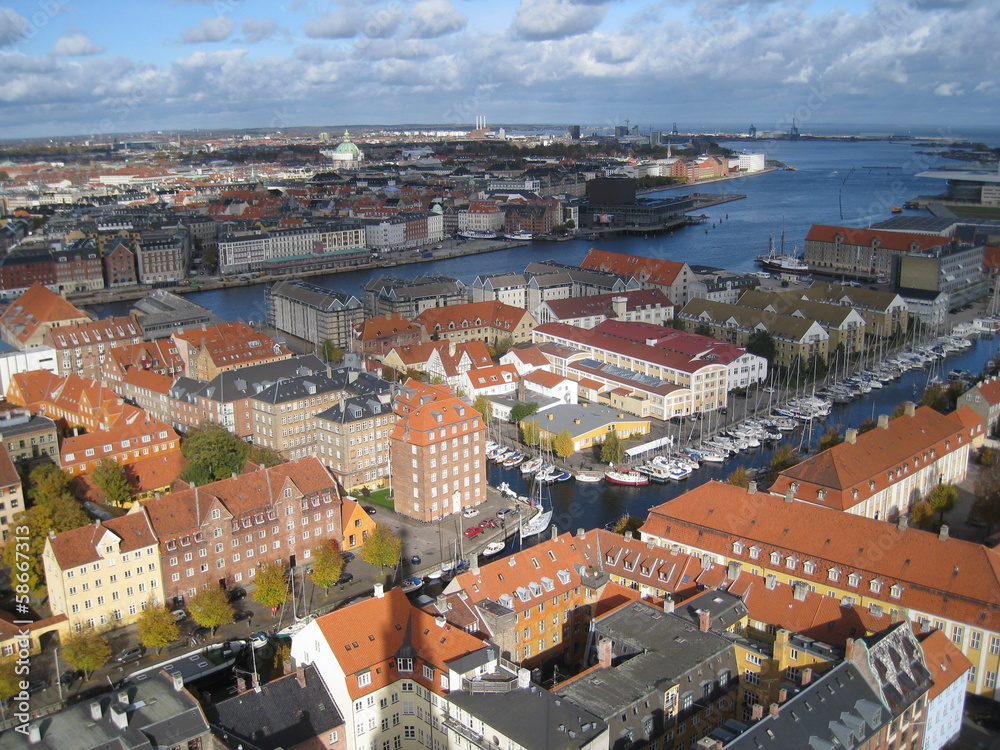 Kopenhagen Aussicht vom Turm der Vor-Frelsers-Kirche