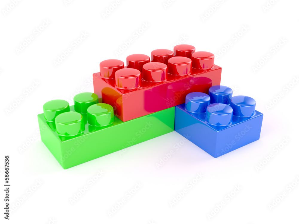Obraz premium Plastic toy blocks