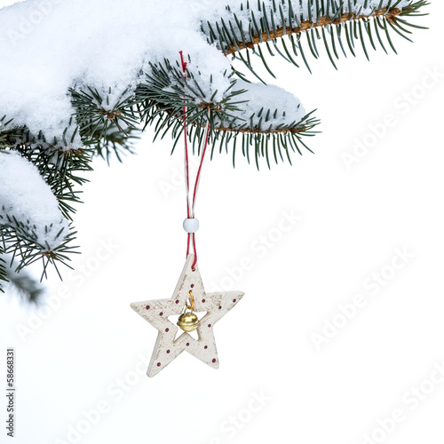 Christmas fir tree with star