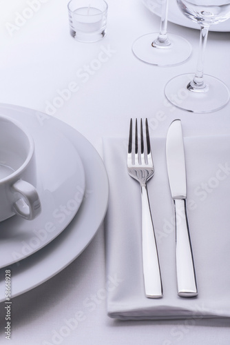 Restaurant table set