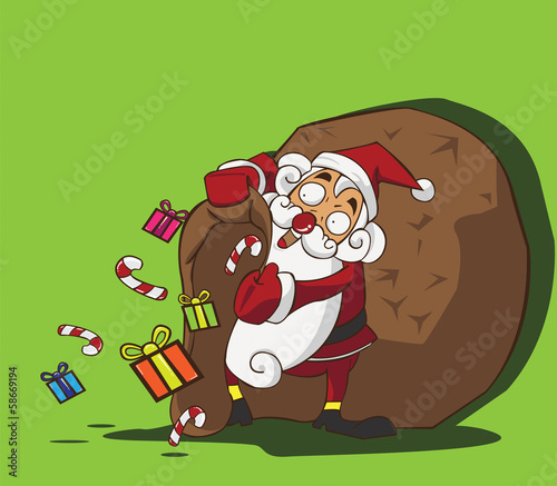Santa Claus bag of gifts