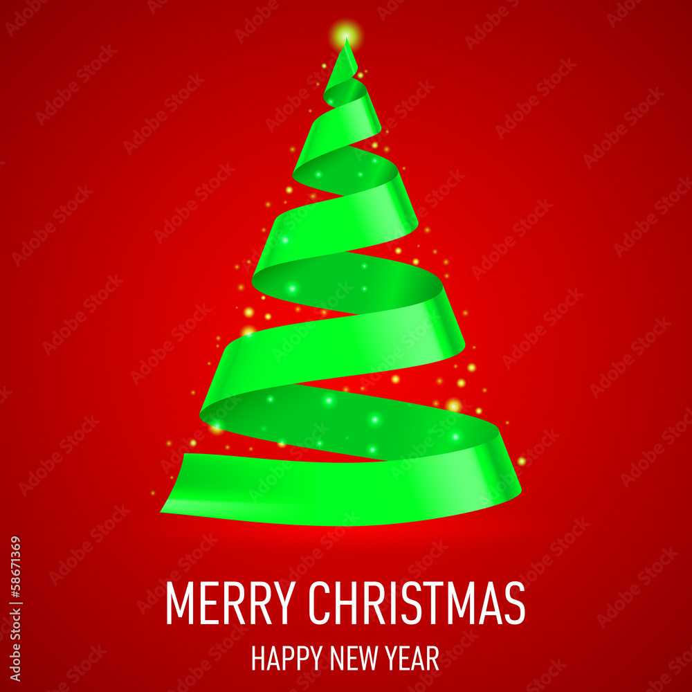 Ribbon Christmas tree. Ribbon Christmas tree.
