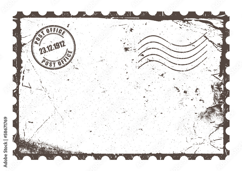 Obraz premium Retro postcard layout