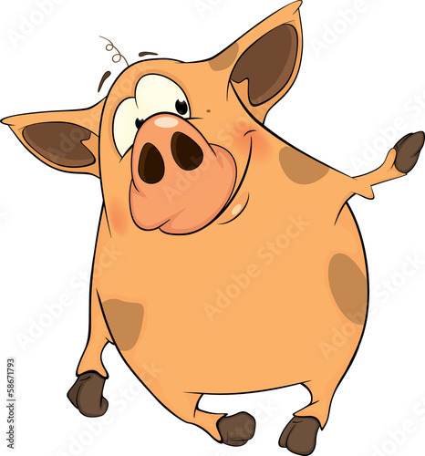 Pig. Cartoon