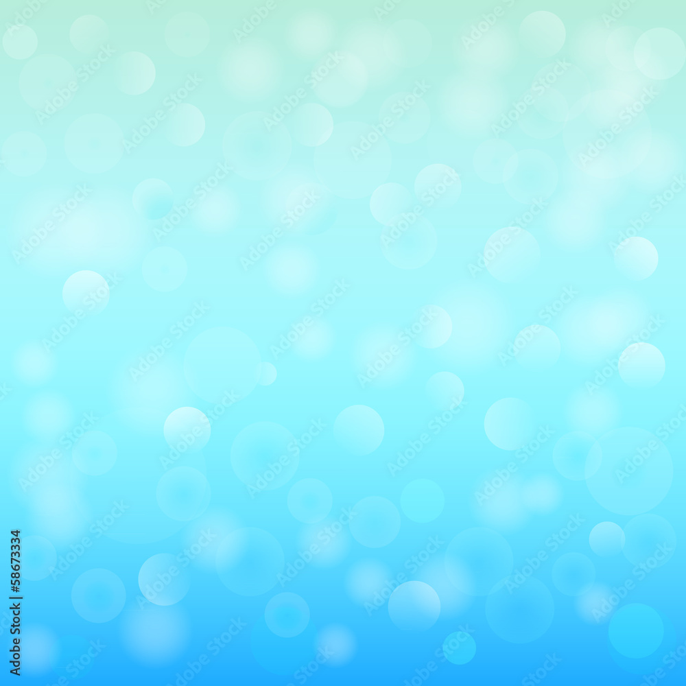Blue bokeh abstract light background. Vector illustration.