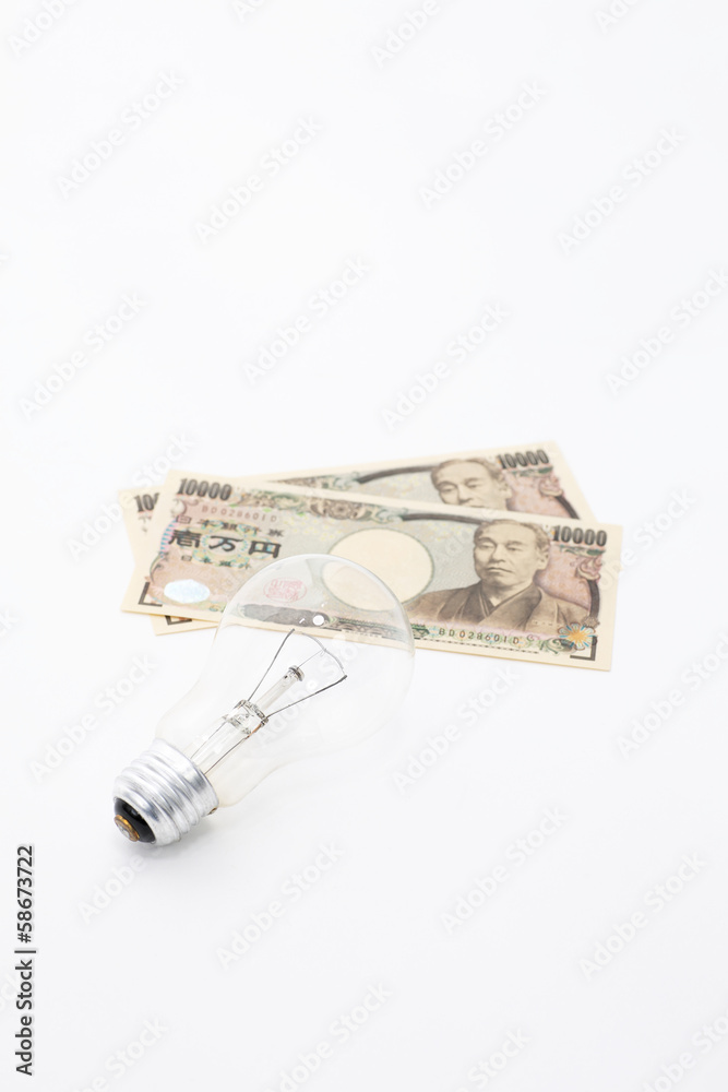 お金と電球 お金と電球