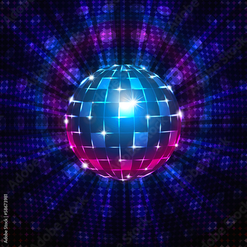 Fluorescent disco ball