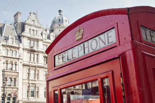 Red Telephone Booth in London