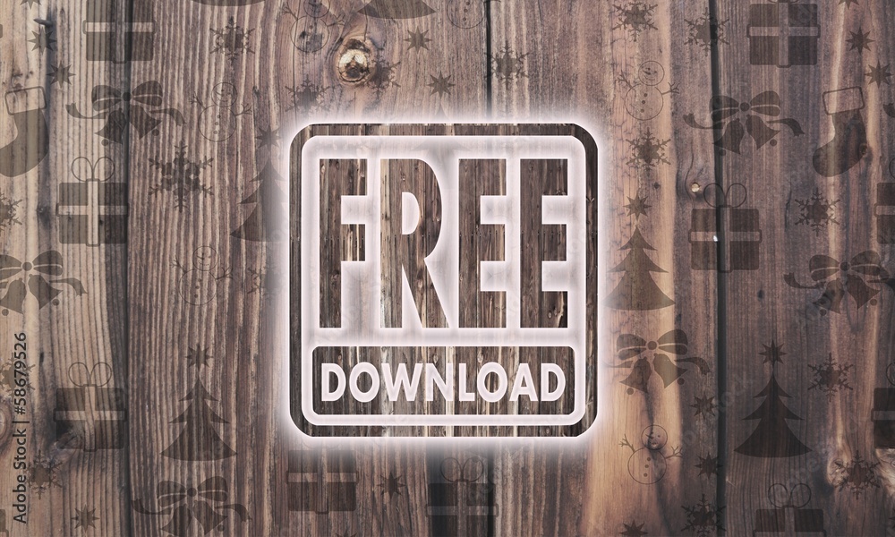 Obraz premium wooden free download label with presents