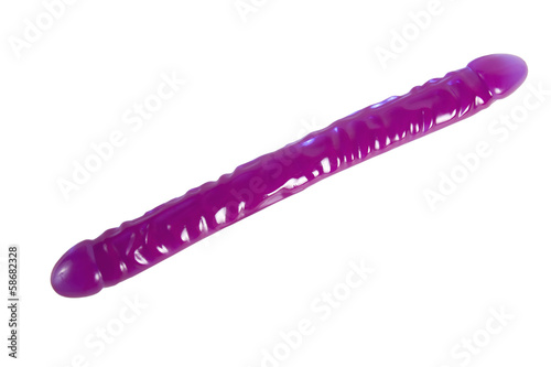 Giant purple sex toy for double penetration