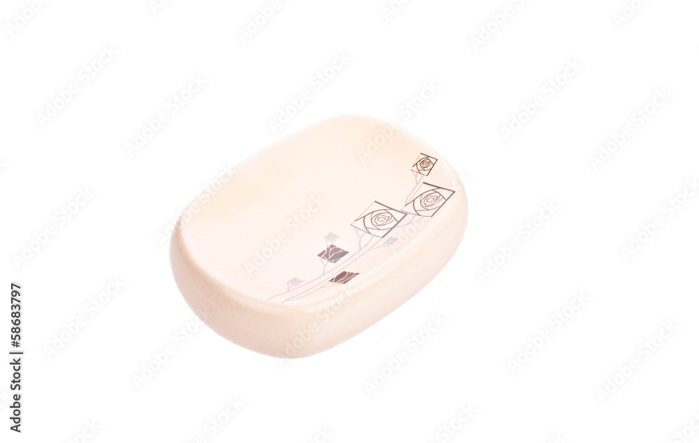 Obraz premium Bathroom soap accesory. Isolated on white background