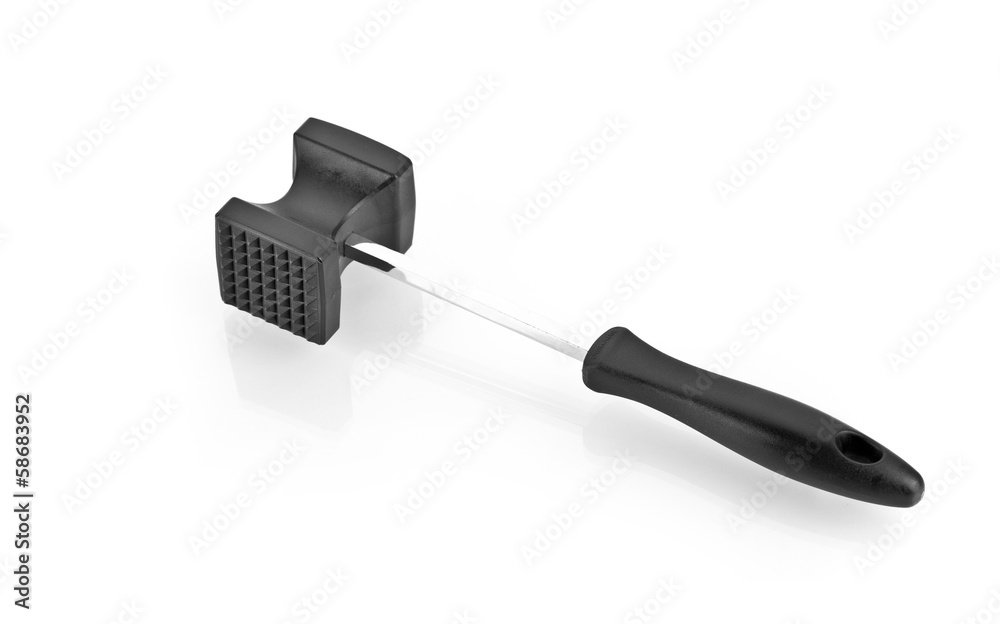 Meat tenderizer isolated on white Meat tenderizer isolated on white