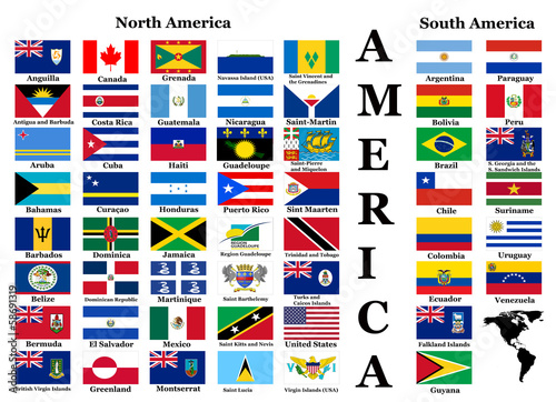 Flags of North and South America