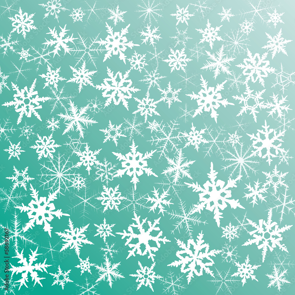 Winter background with beautiful various snowflakes. Winter background with beautiful various snowflakes.