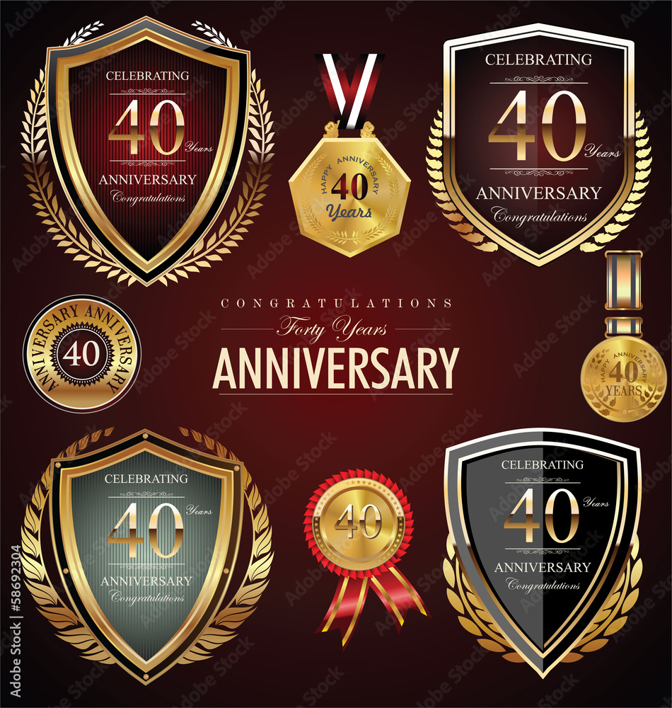 Naklejka premium Anniversary retro background