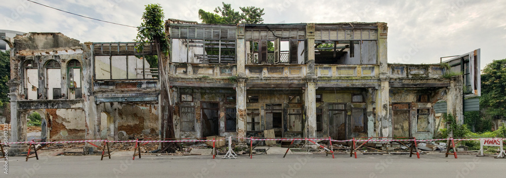 Derelict Heritage Houses, George Town, Penang, Malaysia