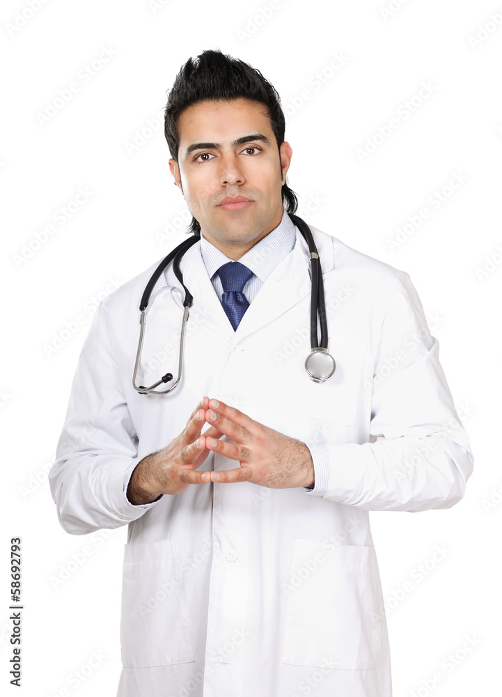 Portrait of young doctor with stethoscope Portrait of young doctor with stethoscope