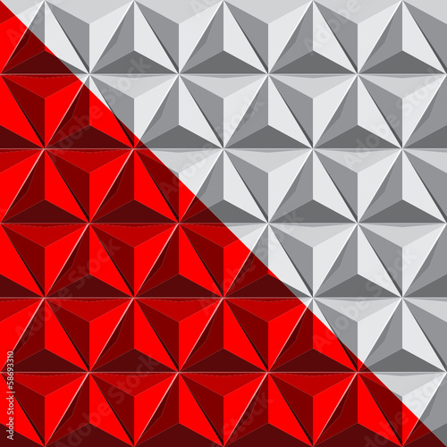 3d dreieck-hintergrund rot-grau