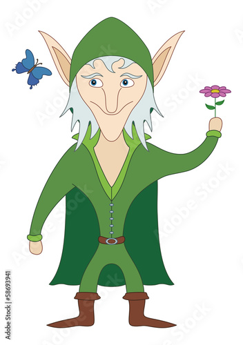 Elf with flower