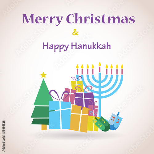 happy Hanukkah and merry christmas