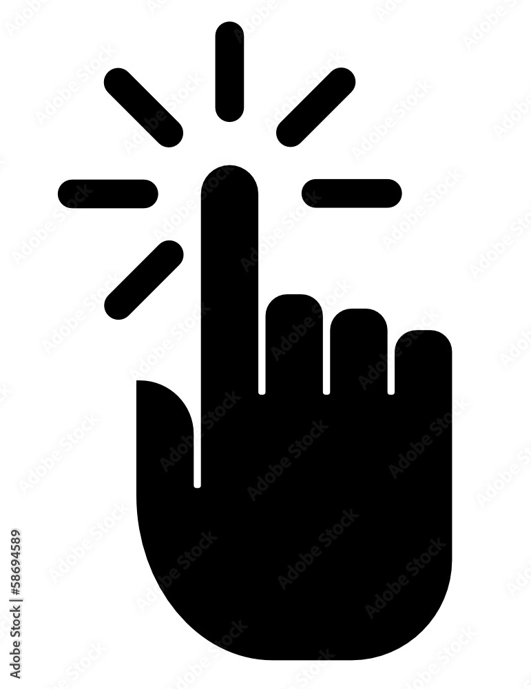 Hand click vector icon Hand click vector icon