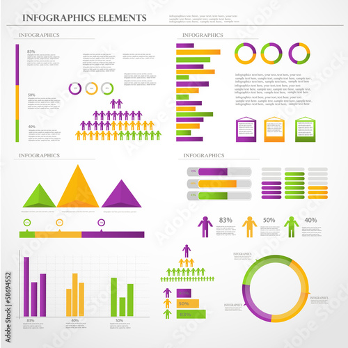 Set elements of infographics