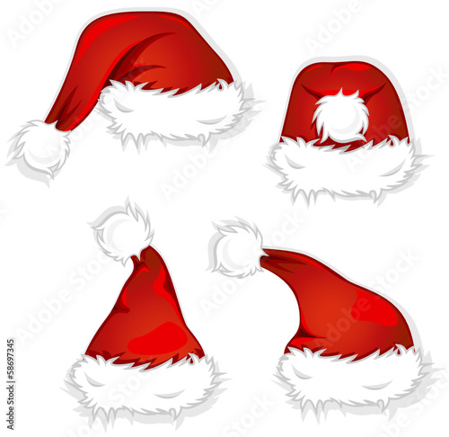 4 verschiedene Weihnachtsmützen