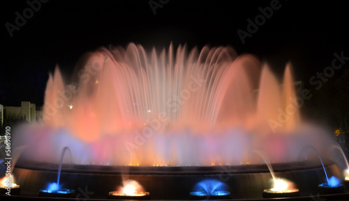 Vista de la Fuente Mágica de Montjuic - Barcelona, España