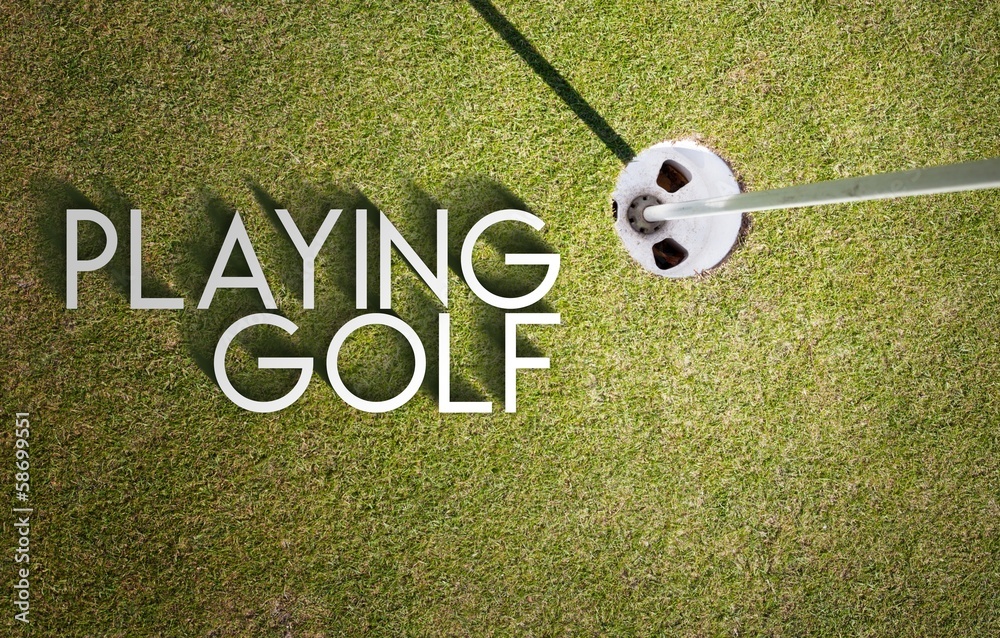 Obraz premium Playing golf design background photography and typography