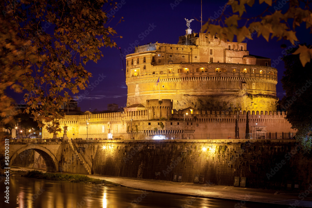 View of Castel Sant'Angelo, Rome.
