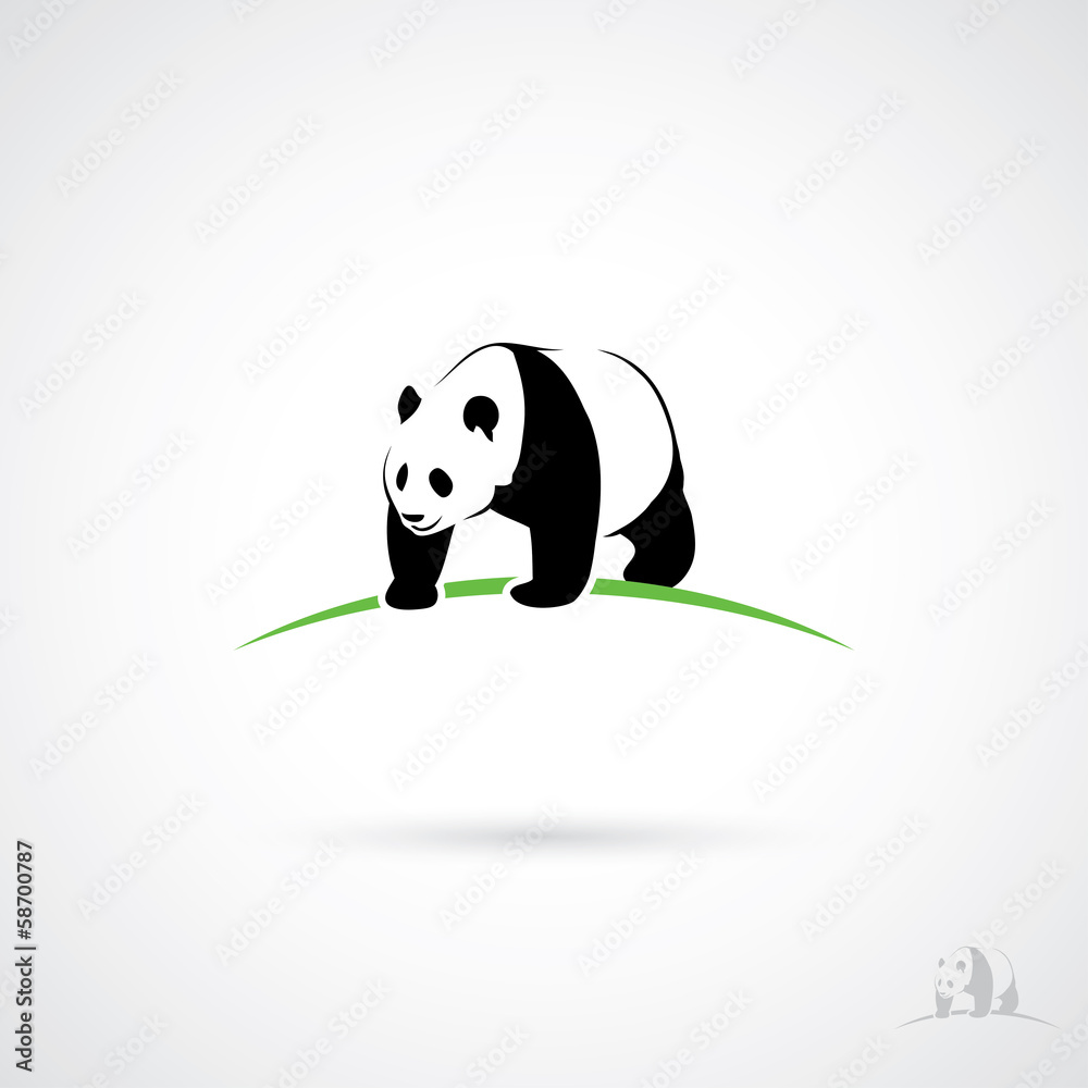 Fototapeta premium Etykieta Giant Panda