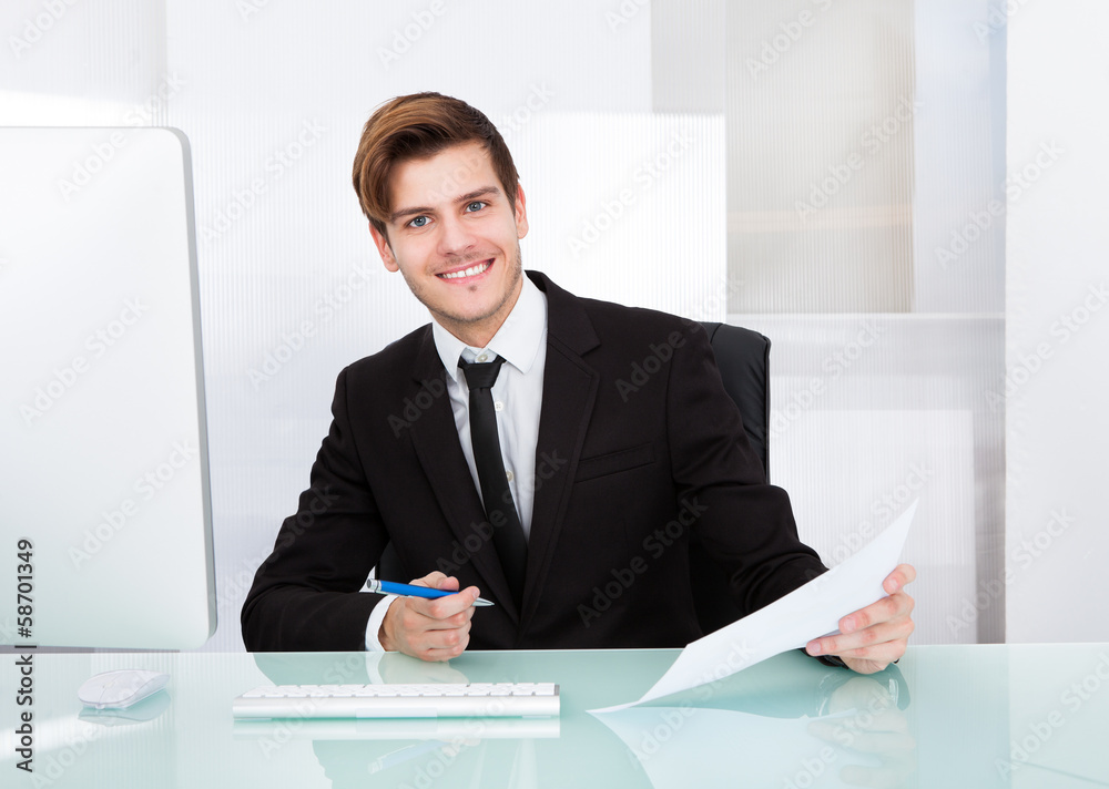 Portrait Of Happy Businessman Portrait Of Happy Businessman