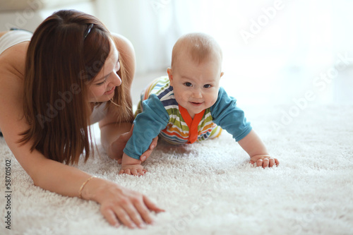 Mother with baby