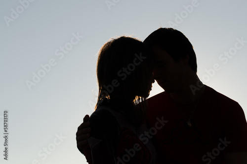 silhouette of loving couple © klagyivik