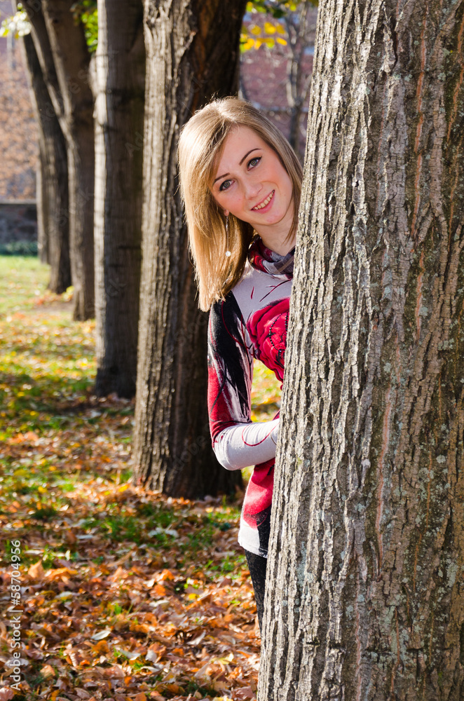 beauty girl in autumn park beauty girl in autumn park