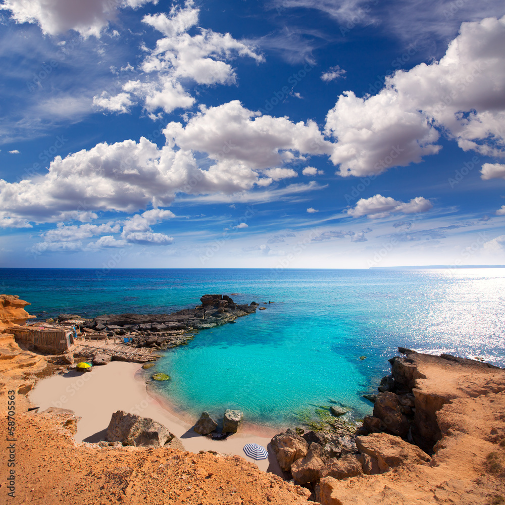 Formentera Es Calo des Mort beach turquoise Mediterranean