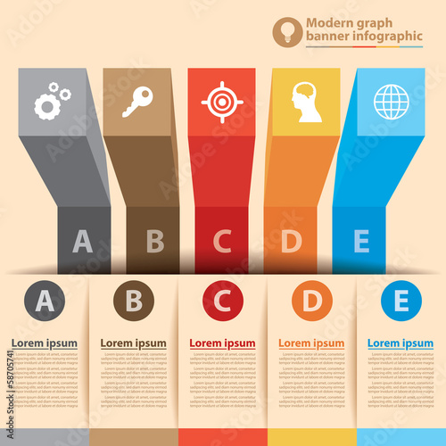 Modern graph banner infographic