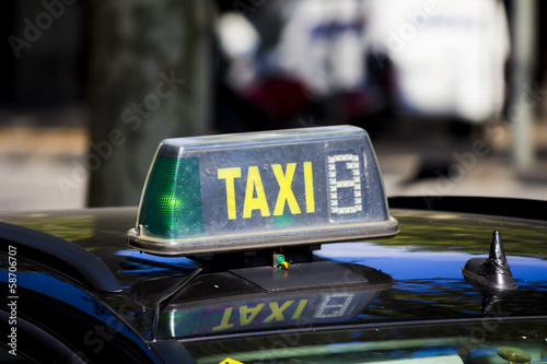 Taxi Sign in Barcelona