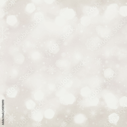 Golden Abstract Christmas background with glowing magic bokeh an