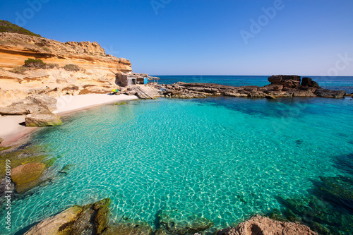 Formentera Es Calo des Mort beach turquoise Mediterranean