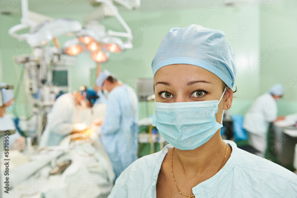 surgeon nurse at operation surgeon nurse at operation